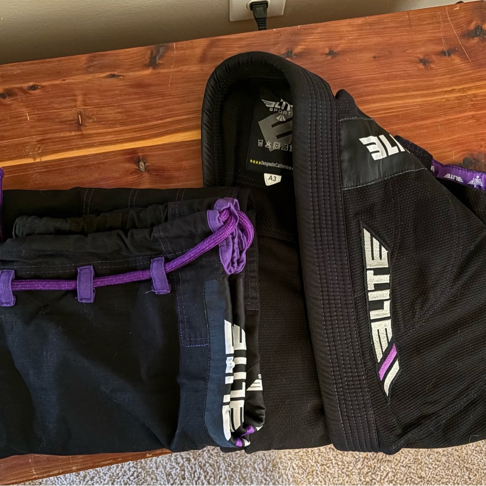 Elite Black and Purple Jiu-Jitsu Gi